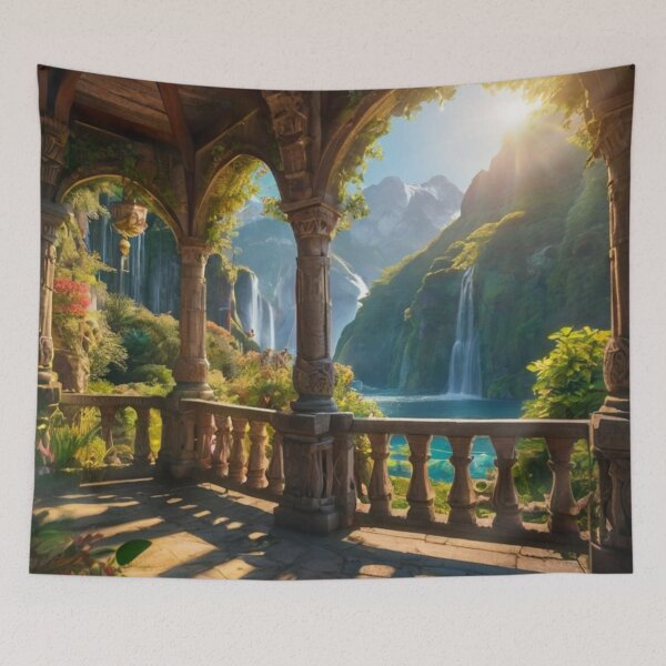 Item preview, The Hidden Balcony of an Ancient Fairy Tale Palace designed and sold by BlareBlare.