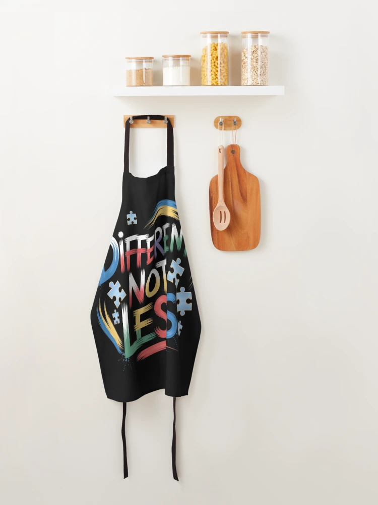 Thumbnail 4 of 6, Apron, Different, Not Less designed and sold by MagicWander.