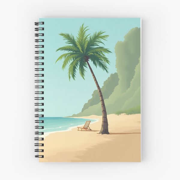 Item preview, Minimalist Calm Beach with Coconut Tree designed and sold by 9CreativeCorner.