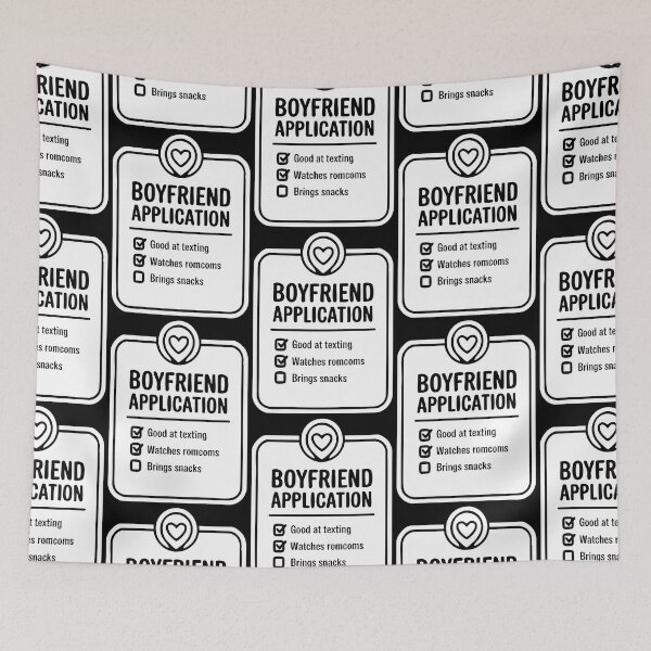 Item preview, B&W Boyfriend Application – Do You Meet the Requirements? designed and sold by CrownedCanvas.