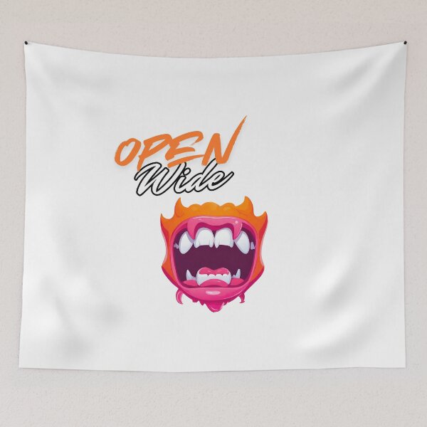 Item preview, Open Wide - Cartoon Monster Mouth Slogan 1 designed and sold by Tom-Johnson.