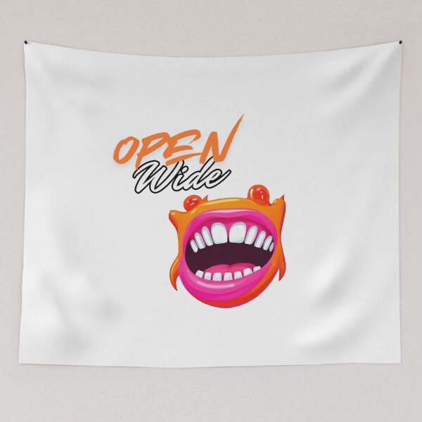 Item preview, Open Wide - Cartoon Monster Mouth Slogan 2 designed and sold by Tom-Johnson.