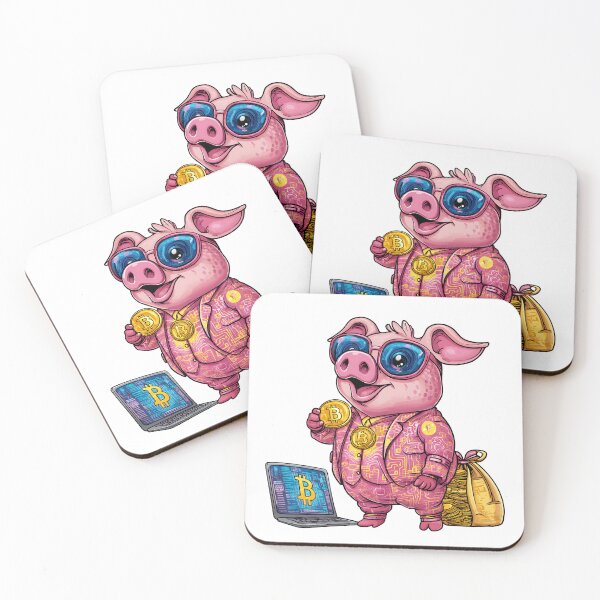 Item preview, Crypto King Pig – Bitcoin Tycoon in Cyber Suit designed and sold by Chroma Myst.