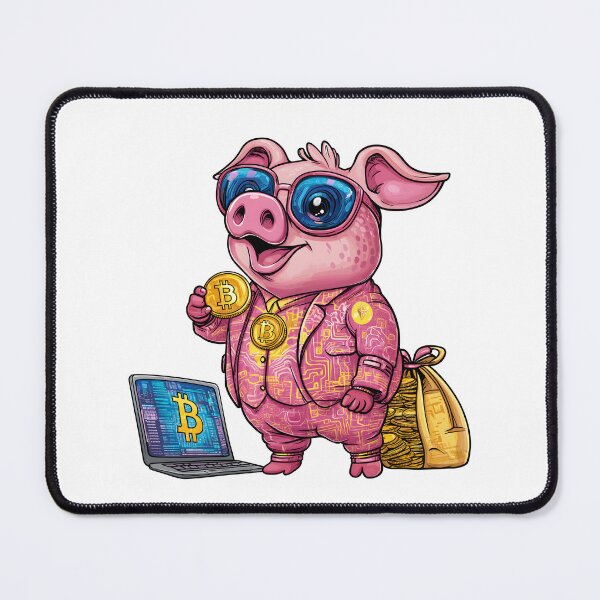 Item preview, Crypto King Pig – Bitcoin Tycoon in Cyber Suit designed and sold by Chroma Myst.