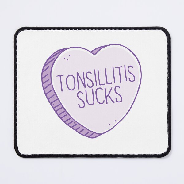 Item preview, Tonsillitis sucks in purple candy heart designed and sold by jazzydevil.