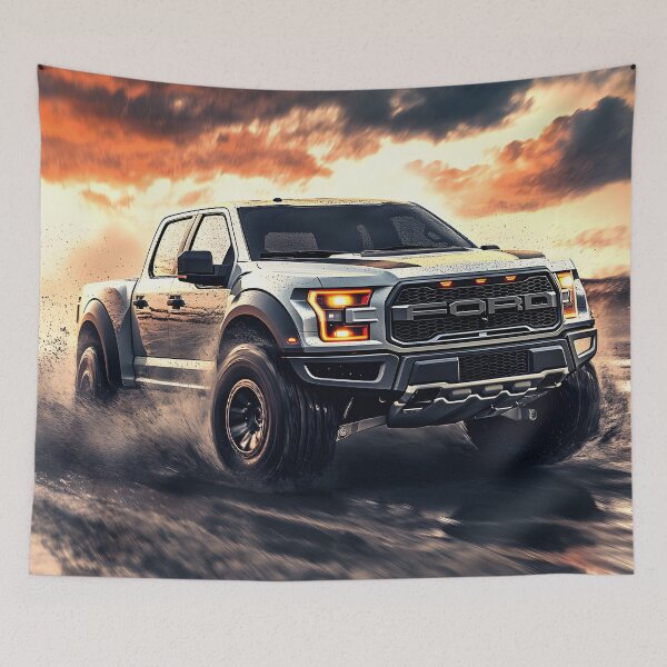 Item preview, Silver Ford Raptor F-150 – Strength & Style in Every Detail designed and sold by AutoPopStudio.