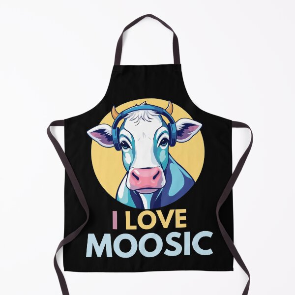 Item preview, I LOVE MOOSIC - COW WITH HEADPHONES designed and sold by DARKEDGEDNB.