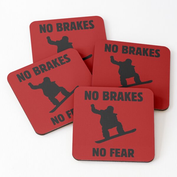 Item preview,  No brakes no fear snowboarder designed and sold by Rocklights.