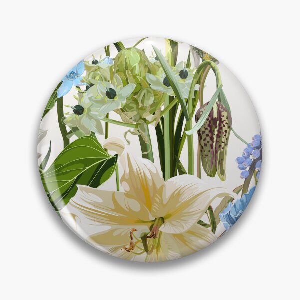 Item preview, Seamless Pattern. Garden flowers. Magical lily, daisy, blue poppy flowers.  designed and sold by MatyKotiv.