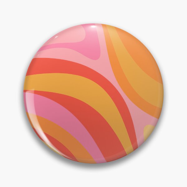 Item preview, New Groove Retro Swirl Abstract Pattern 2 Pink Orange Yellow designed and sold by kierkegaard.