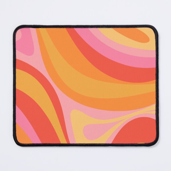 Item preview, New Groove Retro Swirl Abstract Pattern 2 Pink Orange Yellow designed and sold by kierkegaard.
