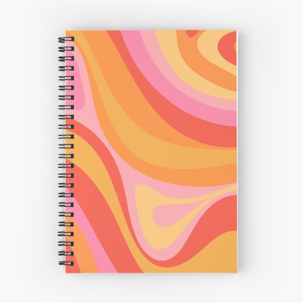 Item preview, New Groove Retro Swirl Abstract Pattern 2 Pink Orange Yellow designed and sold by kierkegaard.