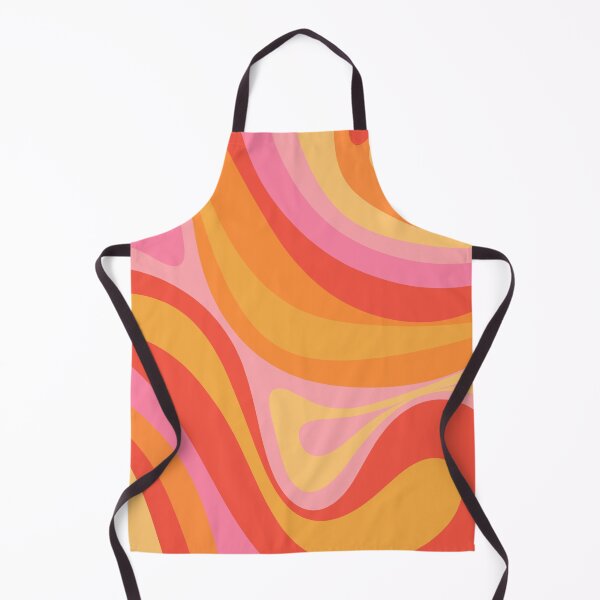 Item preview, New Groove Retro Swirl Abstract Pattern 2 Pink Orange Yellow designed and sold by kierkegaard.