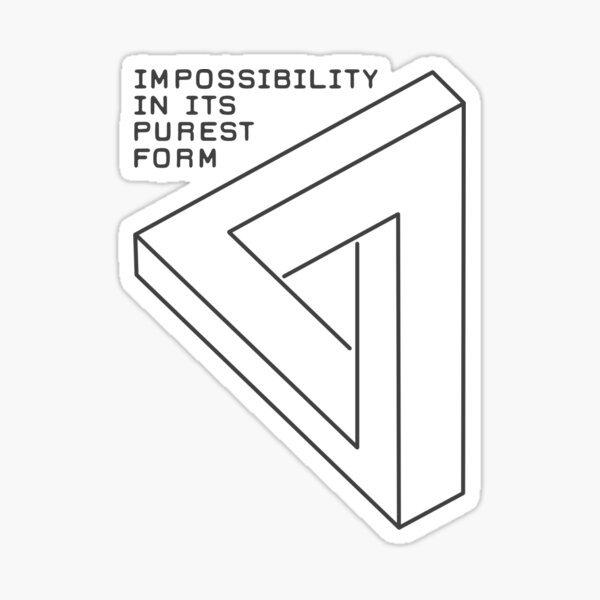 Vista previa del artículo con la obra «Imposibilidad en estado puro», diseñado y vendido por StevoKneelo.