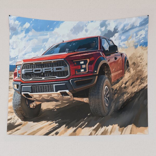 Item preview, Red Ford Raptor F-150 – Bold, Powerful, Unstoppable II designed and sold by AutoPopStudio.