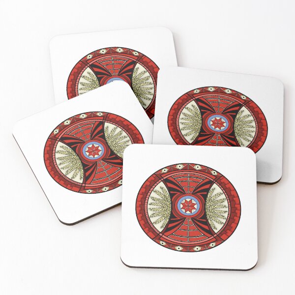 Item preview, Round emblem with elements of national ornament. Eight-pointed star designed and sold by KateQR.