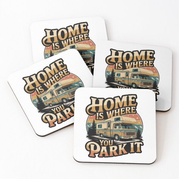 Item preview, Retro Motorhome Design - Home is Where You Park It Vintage Camper Saying designed and sold by pod24.