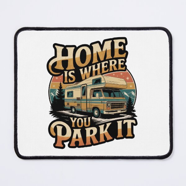 Item preview, Retro Motorhome Design - Home is Where You Park It Vintage Camper Saying designed and sold by pod24.