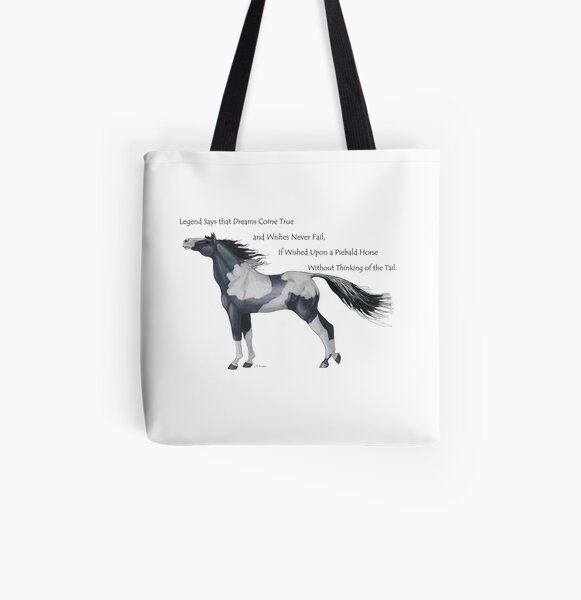 Wish Upon a Piebald Horse All Over Print Tote Bag