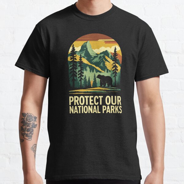 Vista previa del artículo con la obra «Protejamos nuestros parques nacionales Ecologismo», diseñado y vendido por DomTeesHaven.