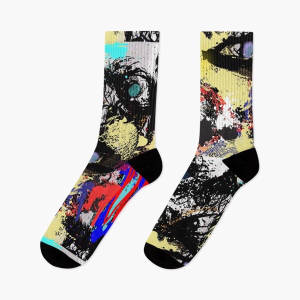 Item preview, Modern Abstract Art, Bold Colors, Chaotic Shapes and Digital Eye❤️ designed and sold by Art With Impact – Statement Art & Apparel for Deep Thinkers.
