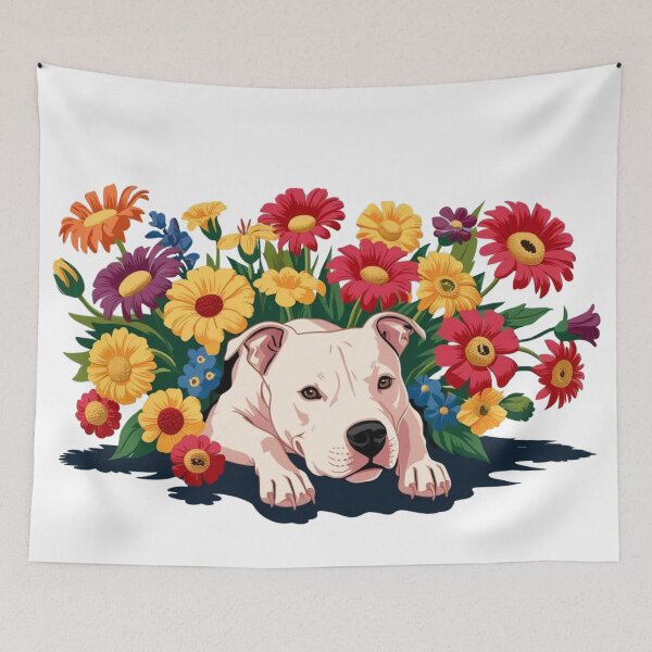 Item preview, Dog With Flowers designed and sold by hemp3x.