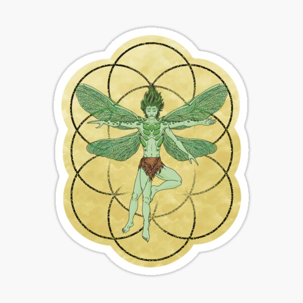 Vitruvian Sprite - Grass Green Sticker