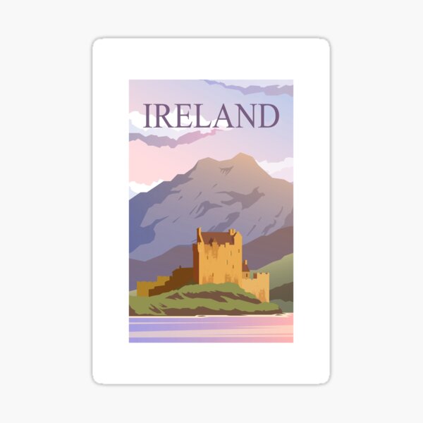 Item preview, Ireland Poster, City Art, Ireland Wall Art, Ireland Print, Ireland Art, Travel Poster, Travel Illustration, Ireland Castle designed and sold by banstore71.