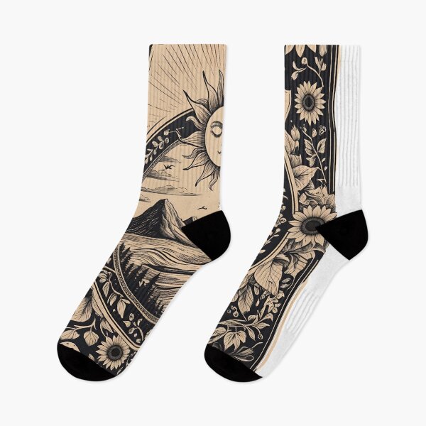 Artikelvorschau, Vintage Boho Sonne & Natur Gravur – Himmlischer Kunstdruck entworfen und verkauft von AdaMerch.