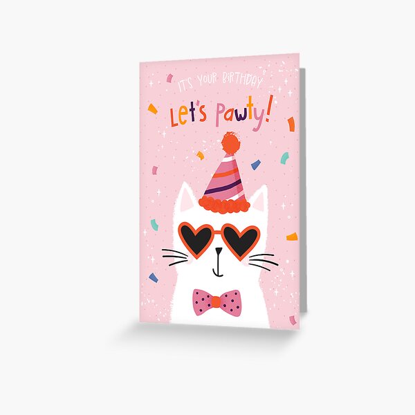 Item preview, birthday cat designed and sold by talva_&_pen.