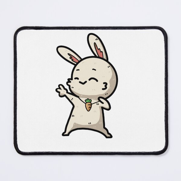 Item preview, Victory Bunny designed and sold by Cute & Funny Hand-Drawn Prints | Happy Doodle Friends Shop.