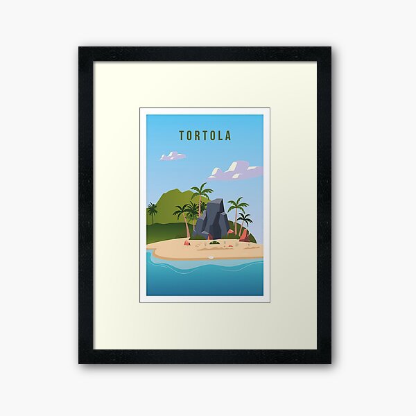 Item preview, Tortola Island Poster, Island Art, Island Wall Art, Island Print, World Print, Island Poster, Island Art, Travel Illustration designed and sold by banstore71.
