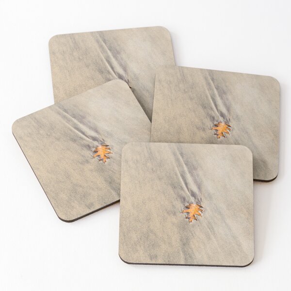 Item preview, Natural Still Life with Lone Oak Leaf on Fine Sand designed and sold by Georgia Mizuleva.