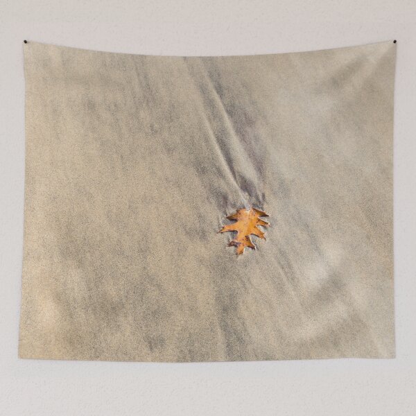 Item preview, Natural Still Life with Lone Oak Leaf on Fine Sand designed and sold by Georgia Mizuleva.