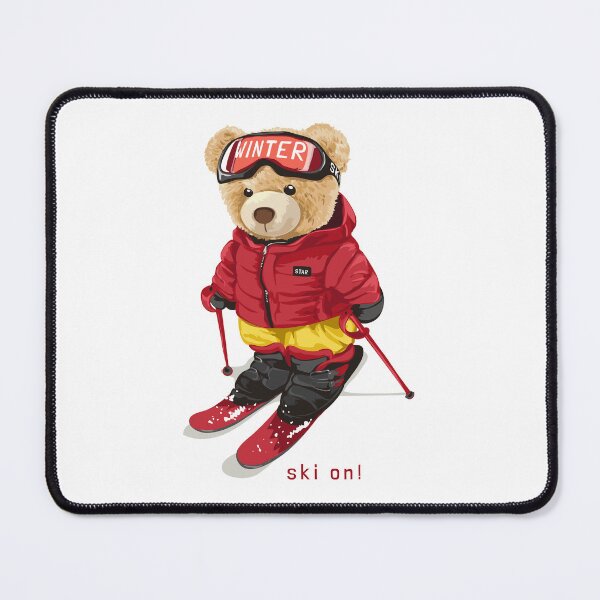 Item preview, Ski On! Cute skiing teddy bear design for winter adventures designed and sold by Polarisofficial.