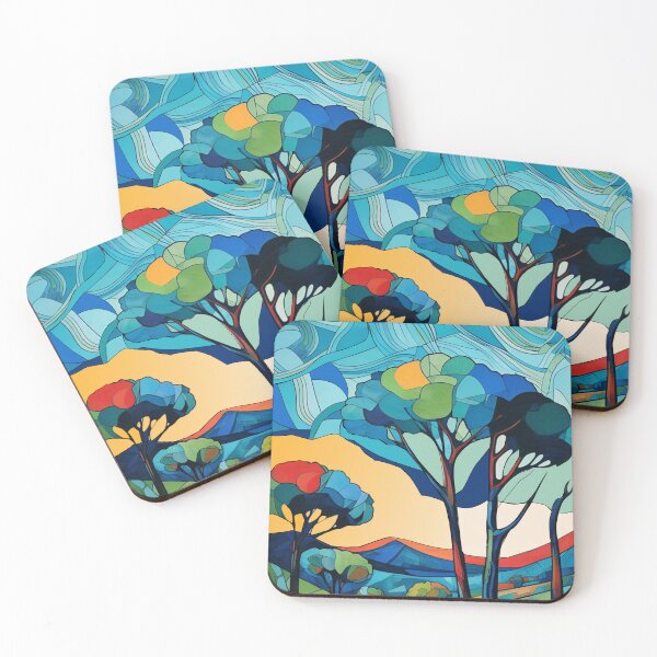 Item preview, Sky of waves with trees designed and sold by The Iconic Aussie.
