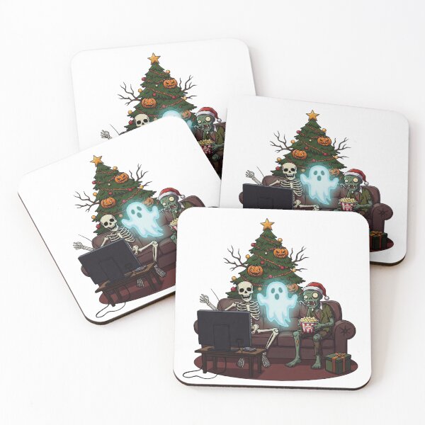 Item preview, Spooky Christmas TV Night | Funny Halloween and Christmas Mashup Graphic designed and sold by Tw1nsAIArt.