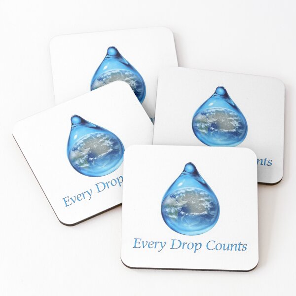 Item preview, Realistic Water Drop with Earth Reflection  Premium Cool Trendy Best Gift designed and sold by Imaginarium of Chaos falcon88 .