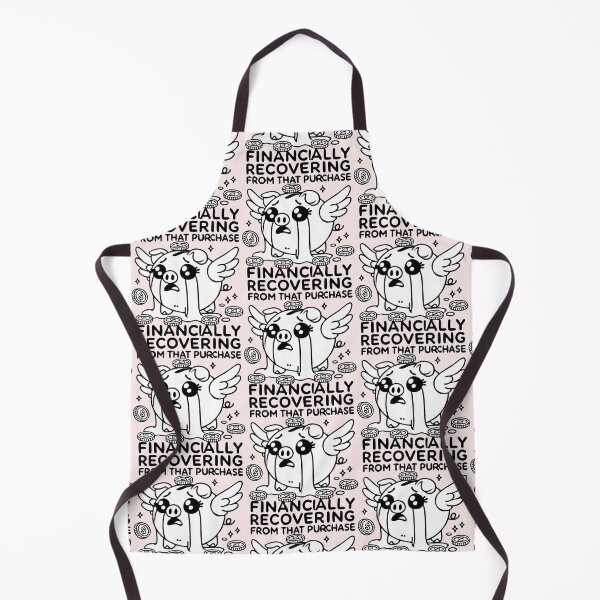 Item preview, B&W Financially Recovering – Crying Piggy Bank designed and sold by CrownedCanvas.