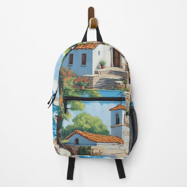 Item preview, Christian church by the sea in Greece in summer designed and sold by Sacrora.