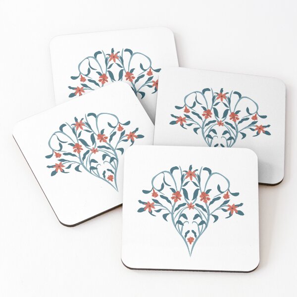 Item preview, Floral pattern with red and blue flowers designed and sold by olenapetol.