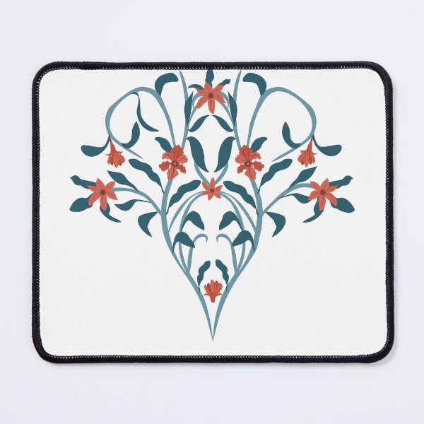 Item preview, Floral pattern with red and blue flowers designed and sold by olenapetol.