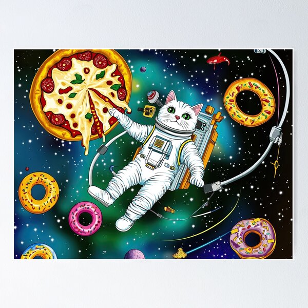 Item preview, Astronaut Cat in the Pizzaverse" designed and sold by GabbyKI261.