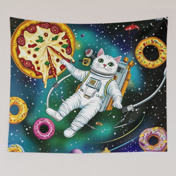 Item preview, Astronaut Cat in the Pizzaverse" designed and sold by GabbyKI261.