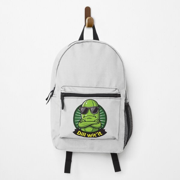 Item preview, Cool Pickle "Dill Wit’ It" Funny Food Pun Illustration designed and sold by CrownedCanvas.