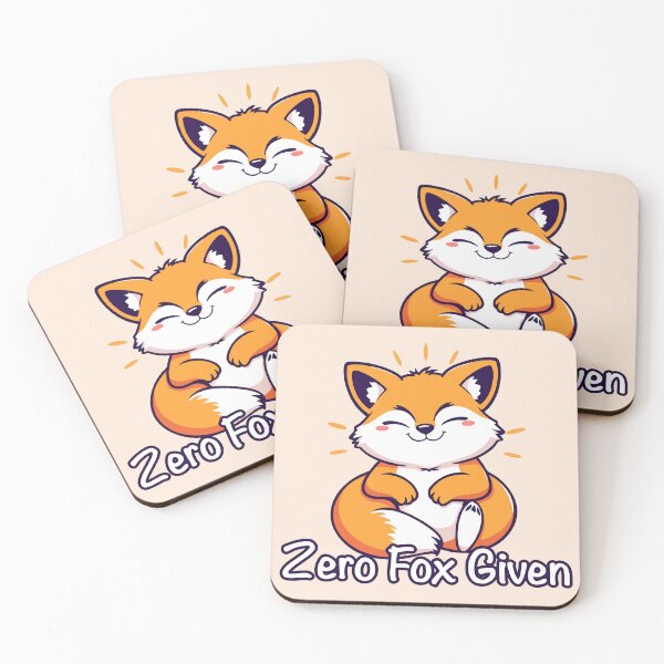 Item preview, Zero Fox Given - Cute Sarcastic Design designed and sold by CrownedCanvas.