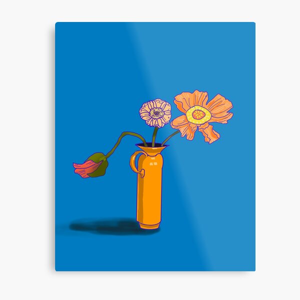Aperçu de l'œuvre Vase coquelicot orange créée et vendue par Joyride Art and Design UK.