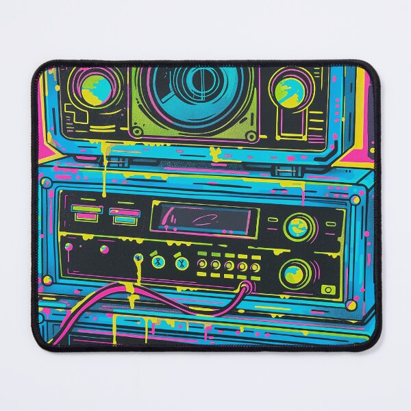 Artikelvorschau, Retro Soundwave – Neon Boombox Energie entworfen und verkauft von djovan.