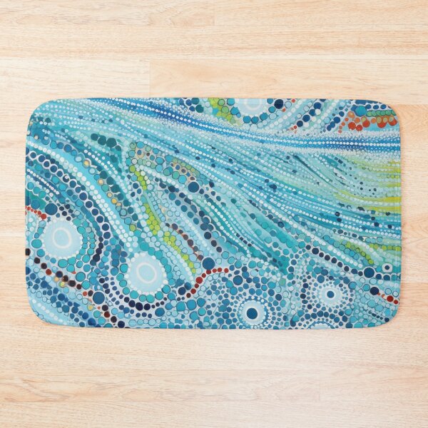 Item preview, Aboriginal Inspired Dot Art - Frozen River designed and sold by GrinGalore.