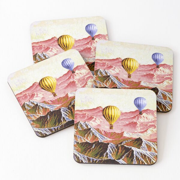 Item preview, Two hot air balloons above the mountains, Fan art Spring collection designed and sold by artoriginal.